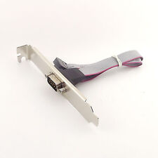 1x Motherboard DB9 RS232 Com Port Serial to IDC 10pin Connector Cable Bracket picture