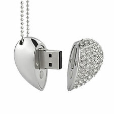64GB Pen Drive Heart Shaped USB 2.0 Flash Drive Memory Sticks Mother's Day Gifts picture