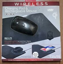 NEW Tzumi Wireless Charging Pad & Rechargeable Wireless Mouse Mac/PC Compatible picture