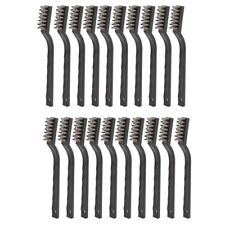 2X(20 Pieces  Handle Stainless Steel Wire Bristles Brush Set for Cleaning3563 picture