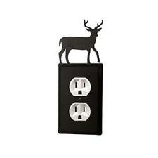 Village Wrought Iron EO-3 Deer Outlet Cover-Black picture