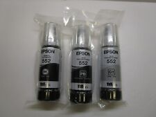 3 Genuine Epson 552 EcoTank inks: Photo Black (PB), Black (BK) & Gray (GY) 2026 picture