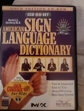 AMERICAN SIGN LANGUAGE DICTIONARY~GOLD EDITION~CD-ROM~ 3 CD SET W/KIDS/SIGNSbonu picture