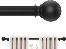 Black Curtain Rods 28 to 48 Inches(2.3-4 Feet),5/8 Inch Splicing Drapery Rods,Sm picture