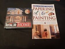 BRODERBUND TOTAL 3D HOME DELUXE 3 PC CD HOME DESIGN + PAPERING & PAINTING BOOK picture