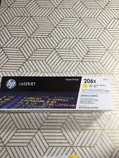 HP 206x High Yield Toner Yellow W2112X LaserJet Pro *EXPIRED 2023* SEALED* picture