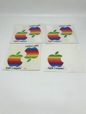 Vintage Rainbow Apple Computer Stickers On Sheets - 7 picture