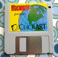 vtg '80s Macworld CLICKART floppy disk Mac OS computer software apple Macintosh picture