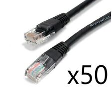 50 Pack Lot - 3ft CAT5e Ethernet Network LAN Router Patch Cable Cord Wire Black picture