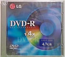 LG DVD-R (DVD Recordable) 1-4X Compatible Single Sided 4.7GB Sealed (Lot of 2) picture