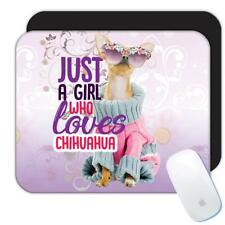 Gift Mousepad : Chihuahua Pullover Dog Pet Animal Glasses Funny Flowers Puppy picture