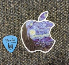 Starry Night Apple Logo Inspired Sticker. CUSTOM ART DESIGN  picture