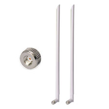 2-Pack 2.4GHz 10dBi White RP-SMA WiFi Antenna for WiFi Router Extender Booster picture