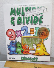 1992 Dinosoft Multiply & Divide vintage 3.5 disk new in box, Factory sealed picture