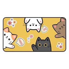 Mousepd Kawaii Kittens saying hello Desk Mat- desk mat cute gaming pad  picture