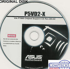 ASUS GENUINE VINTAGE ORIGINAL DISK FOR P5VD2-X Motherboard Drivers Disk M996 picture