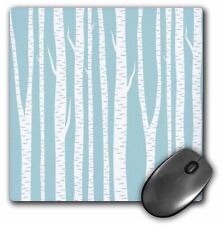3dRose Blue and White Birch Trees chic nature art MousePad picture