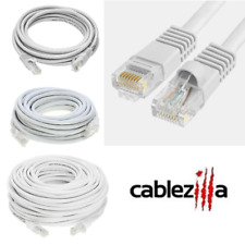 Cat5e White Patch Cord Network Cable Ethernet LAN RJ45 UTP 1.5FT- 20FT Multi LOT picture