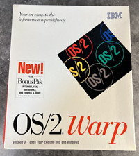 IBM OS/2 Warp Version 3 in Box w/ BonusPak - IBM CD ROM, 1994 - UNUSED picture