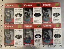 6 Sealed Boxes Of Genuine Canon BCI-10 Black Ink Cartridges  18 Total picture