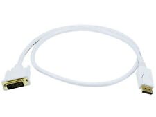 Monoprice DisplayPort to DVI Cable - 3ft - White, 28AWG, Gold Plated Connectors picture