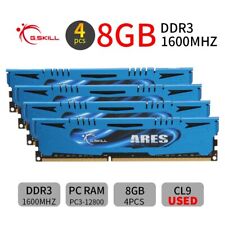 G.Skill 32GB 4x 8GB DDR3 1600MHz CL9 PC3-12800U F3-1600C9Q-32GAB Desktop Memory picture