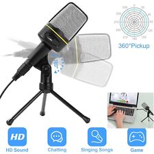 Microphone With Mini Stand Tripod Audio Recording For Computer PC Phone Desktop picture
