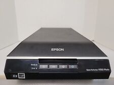 Epson Perfection V550 Photo Color Scanner 6400 dpi - Black / No power Cord /Read picture