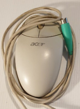 ACER M S69 Vintage 90's Wired PS/2 Plug Standard 3 Button Ivory Mouse *UNTESTED* picture