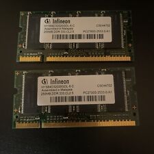 1GB 2x512MB PC-2700S DDR-333 INFINEON HYS64D64020GBDL-6-B LAPTOP RAM Kit SODIMM picture