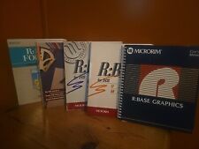VINTAGE Lot Of 5 COMPUTER/SOFTWARE USER MANUAL MICRORIM R: BASE SYSTEM  picture