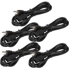 5pk 6ft 16 AWG Universal Power Cord (IEC320 C13 to NEMA 5-15P) PC Ballast Cables picture
