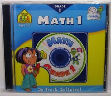 Software PC School Zone Math 1 Grade 1 One First Interactive On-Track NEW Jewel picture
