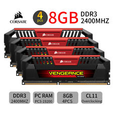 Corsair Vengeance Pro 32GB 4x 8GB DDR3 2400MHz PC3-19200 Overclocking RAM Red AB picture
