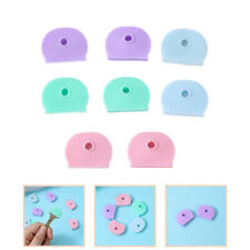 40Pcs Key Cap Tags Silicone Elastic Rings for House Keys-NA picture
