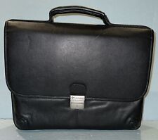 Samsonite Genuine  Leather Messenger Bag Briefcase Flap Over Laptop Bag W/ Keys picture