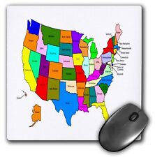3dRose Colorful Map Of The United States For Kids MousePad picture