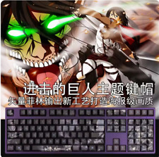 Attack On Titan 108 Keys Anime PBT Keycaps for MX Cherry Mechanical Keyboard picture