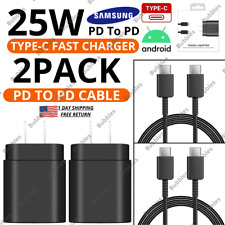 25W Super Fast Charger Wall Adapter Type C Cable Hubs For Samsung Android Google picture