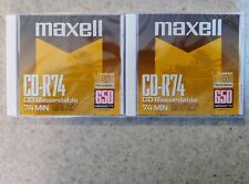 Lot of 2 New Sealed Maxell CD-R Music 74 Minute Recordable Audio Compact Discs picture
