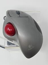 Logitech TrackMan Wheel Mouse USB Optical Trackball Mouse Silver T-BB18 Right  picture