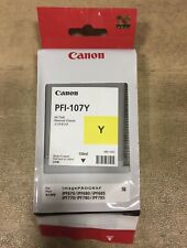 Canon PFI-107Y Yellow 130ml Ink Tank Toner Printer Cartridge Dated 2023 picture