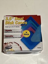 Belkin 5 Pack 3.5 Dual Diskette Case Media Storage F8E020 Multi Color  picture