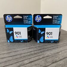 LOT of (2) NEW HP 901 TriColor Ink Cartridge 10/2023 Sealed picture
