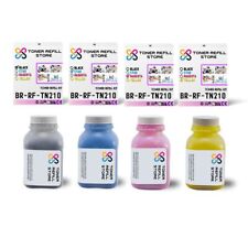 4Pk TRS TN221 BCMY Compatible for Brother HL3140CW, MFC9130CW Toner Refill Kit picture