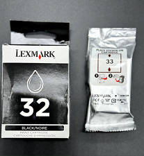 Lexmark 18C0032(32) Ink Cartridge Black + 18C0033(33) Tri-Color Set of 2 New W-2 picture