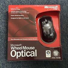 Vintage Microsoft Wheel Mouse Optical Mouse Black (Factory Sealed Retail Box) picture