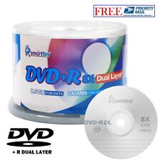 50-Pack SmartBuy Blank DVD+R DL 8X 8.5GB Dual Layer Logo Surface Recordable Disc picture