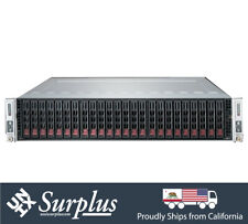 Supermicro 2 Node 24 Bay SAS2 6Gpbs UNRAID Server 4x E5-2667 v2 4.0Ghz Turbo CPU picture
