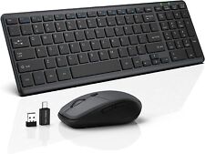 Wireless Keyboard and Mouse Combo, 2.4GHz Slim Full Size Quiet for PC Windows picture